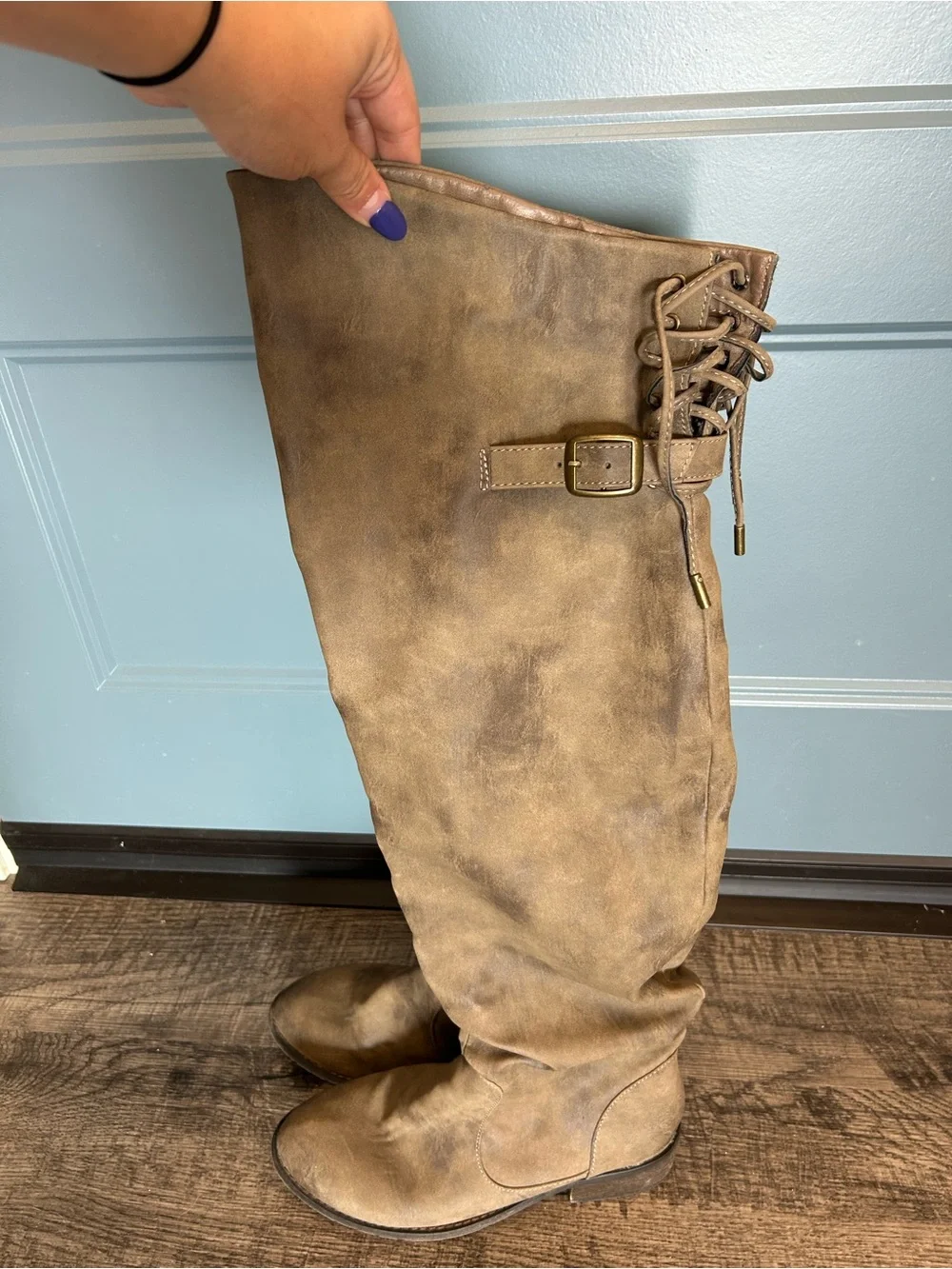 Very Volatile Brown Over the Knee Boots Size 8